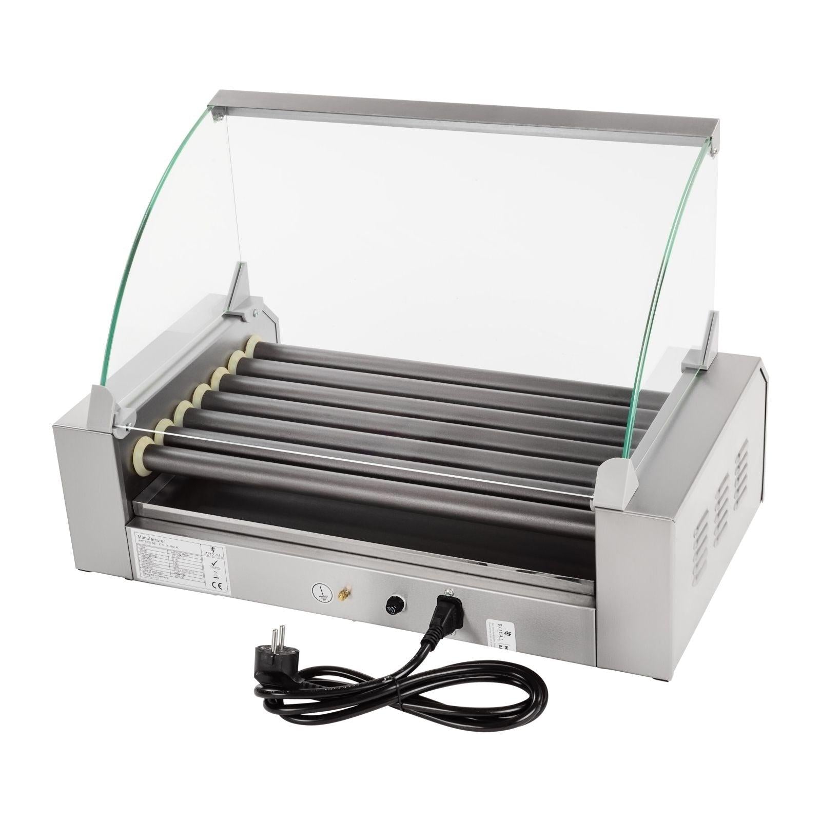 Macchina professionale per hot dog in teflon 12 salsicce 1.400 watt 3614091