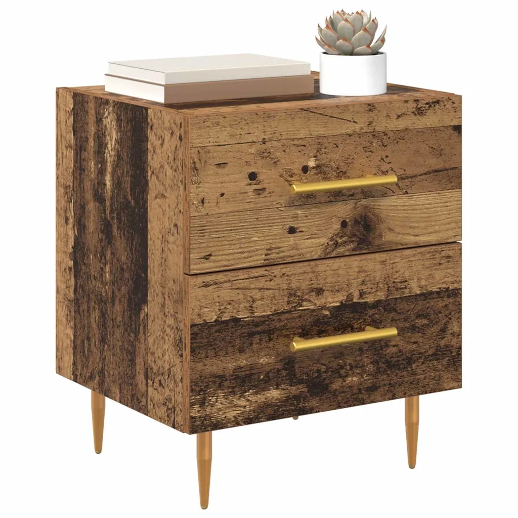 Armadio da Notte con cassetto Legno vecchio 40 x 35 x 47,5 cm 881995