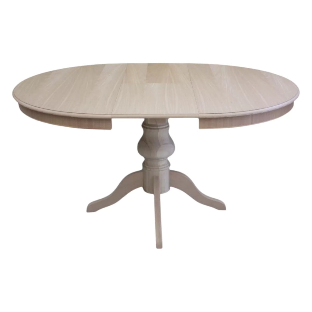 Tavolo rotondo allungabile legno grezzo diametro 120x120h.80 - Mobili 2G