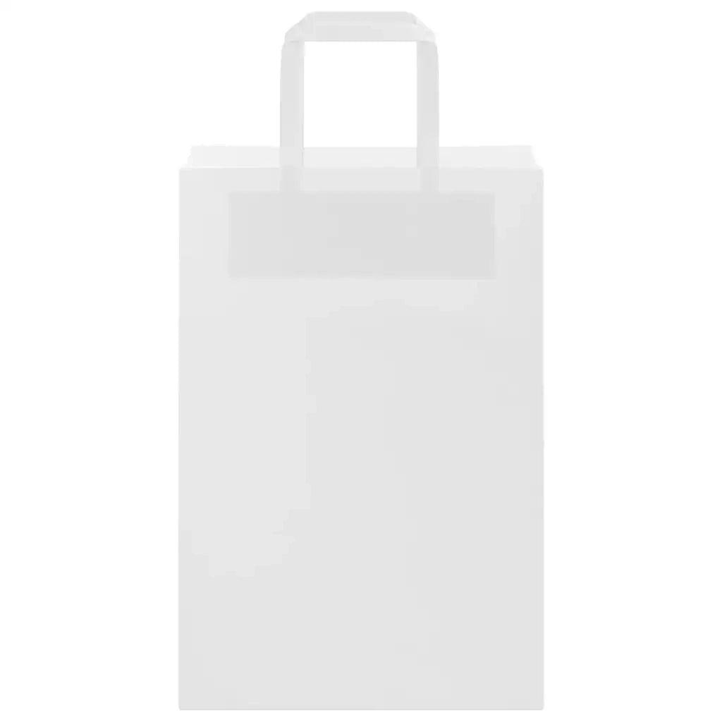 Sacchetti di Carta 250 pz con Manici Bianchi 21x11x31 cm
