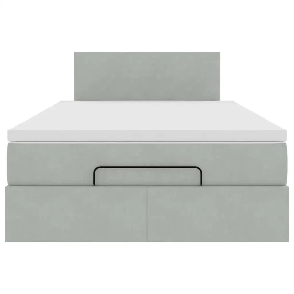 Struttura Letto Pouf con Materasso 120x200 cm Velluto 3312542