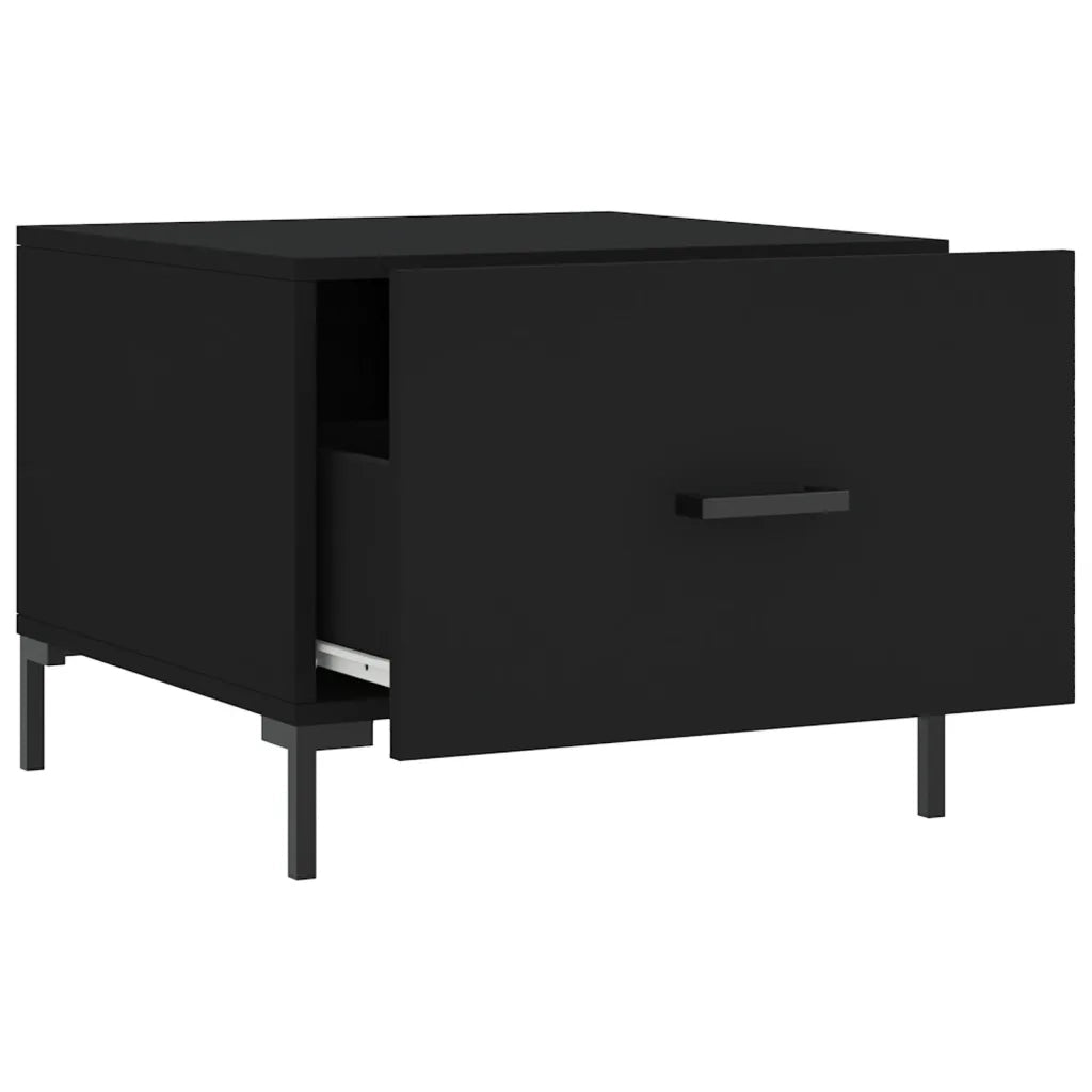 Tavolino da Salotto-Tavolino da soggiorno-Tavolo Nero 50x50x40 cm in Legno Multistrato 192476
