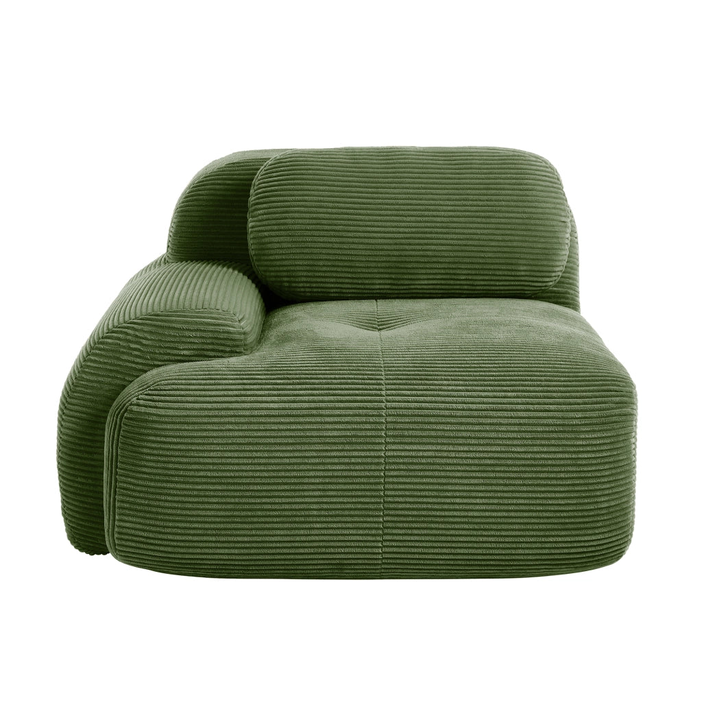 Divano angolare Hamlet LSF - Zephmum- Tessuto Cordstoff verde