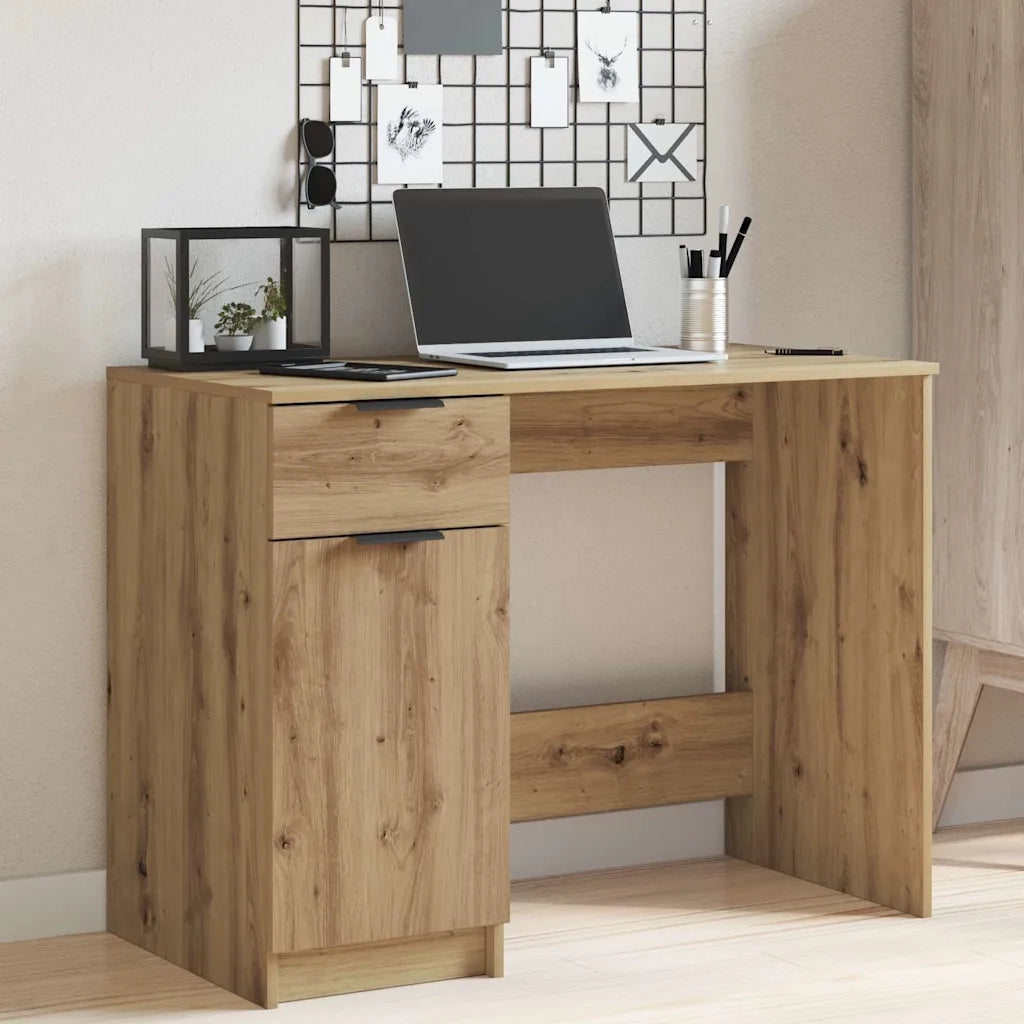 Scrivania Rovere Artigianale 100x50x75 cm in Legno Multistrato