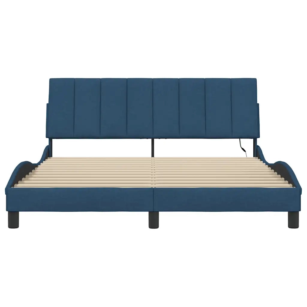 Giroletto senza Materasso Hanko Blu 160x200 cm in Tessuto 3310474
