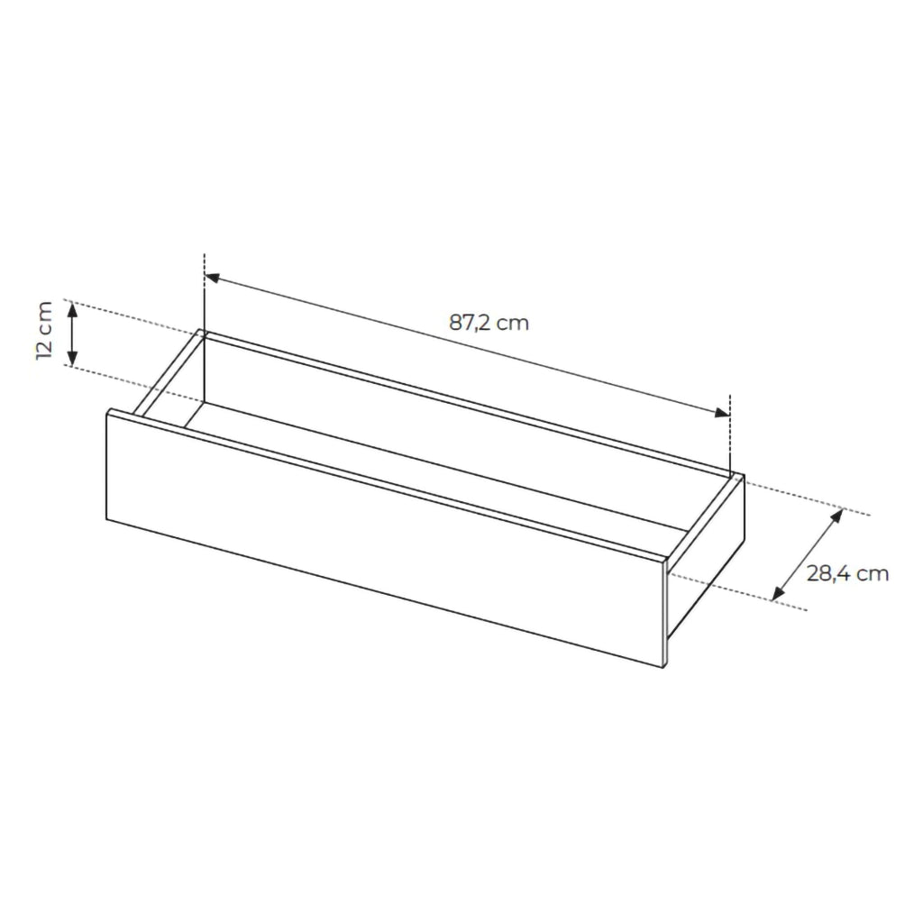 Karisasa, Tavolino da Salotto un Cassetto, 96x40x43h cm Marrone Chiaro