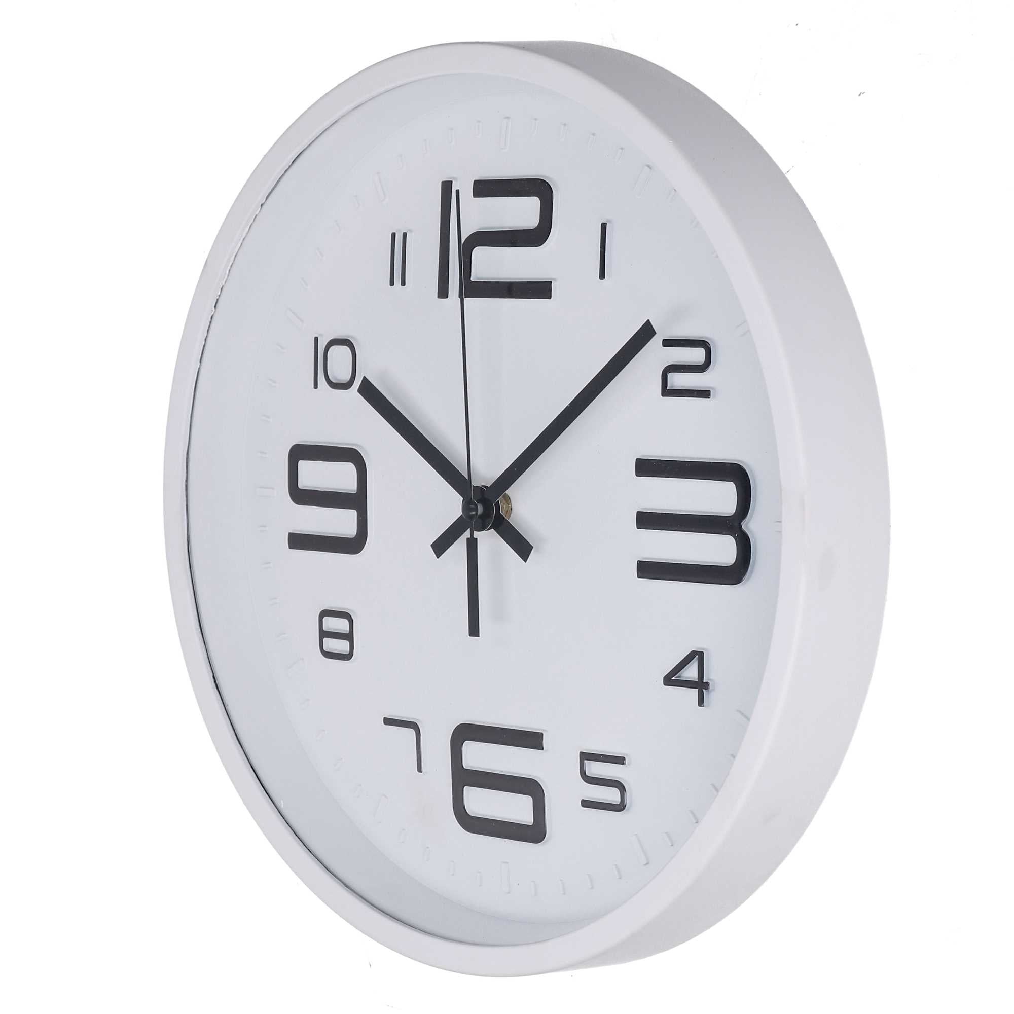 Orologio da Parete Ø30 cm in Plastica Bianco