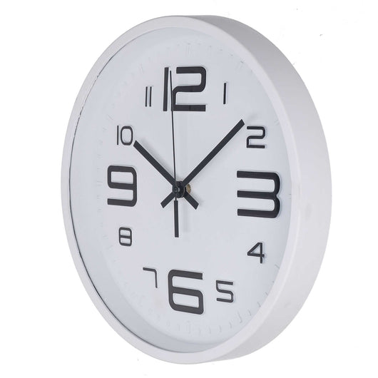 Orologio da Parete Ø30 cm in Plastica Bianco