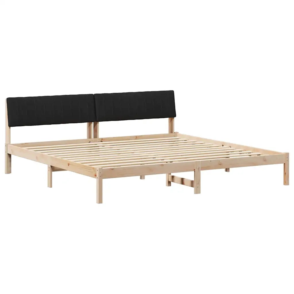 Struttura del Letto con testiera Marrone e nero 200 x 200 cm 3394350