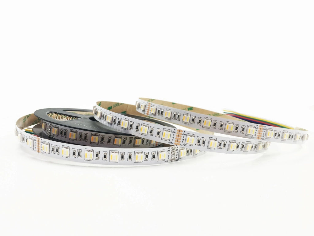 STRIP LED 5050 DC24V IN KAPTON 60 LED PER MT 19,2W PER MT 712LM PER MT RGB+CCT 1,2X500CM