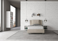 Letto 1 Piazza e Mezzo 130x210 cm Senza Rete Antea Sabbia