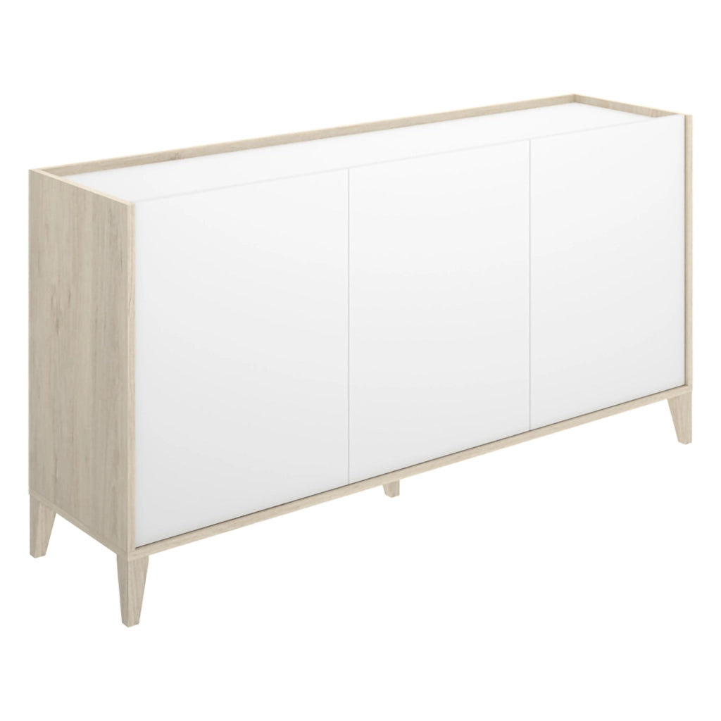 Madia Caribou, Credenza 2 Ripiani, 40x150x78h cm Bianco