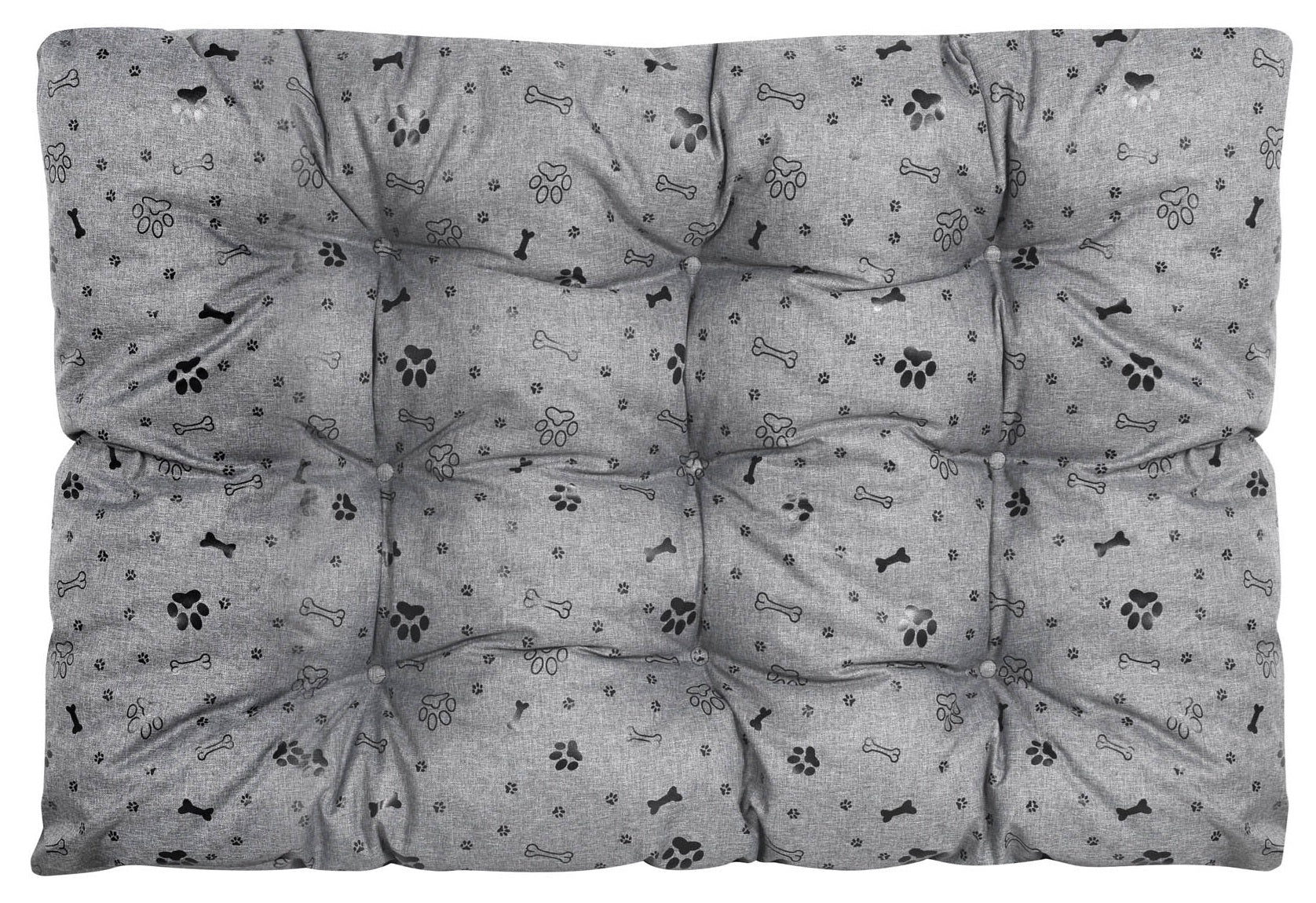 AIO FACTORY 120x80 cm PRESTIGE Letto per cani impermeabile Ossa nere