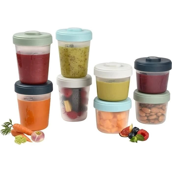 BEABA Set 2nd age 8 porzioni clip - (4x150ml + 4x250ml)
