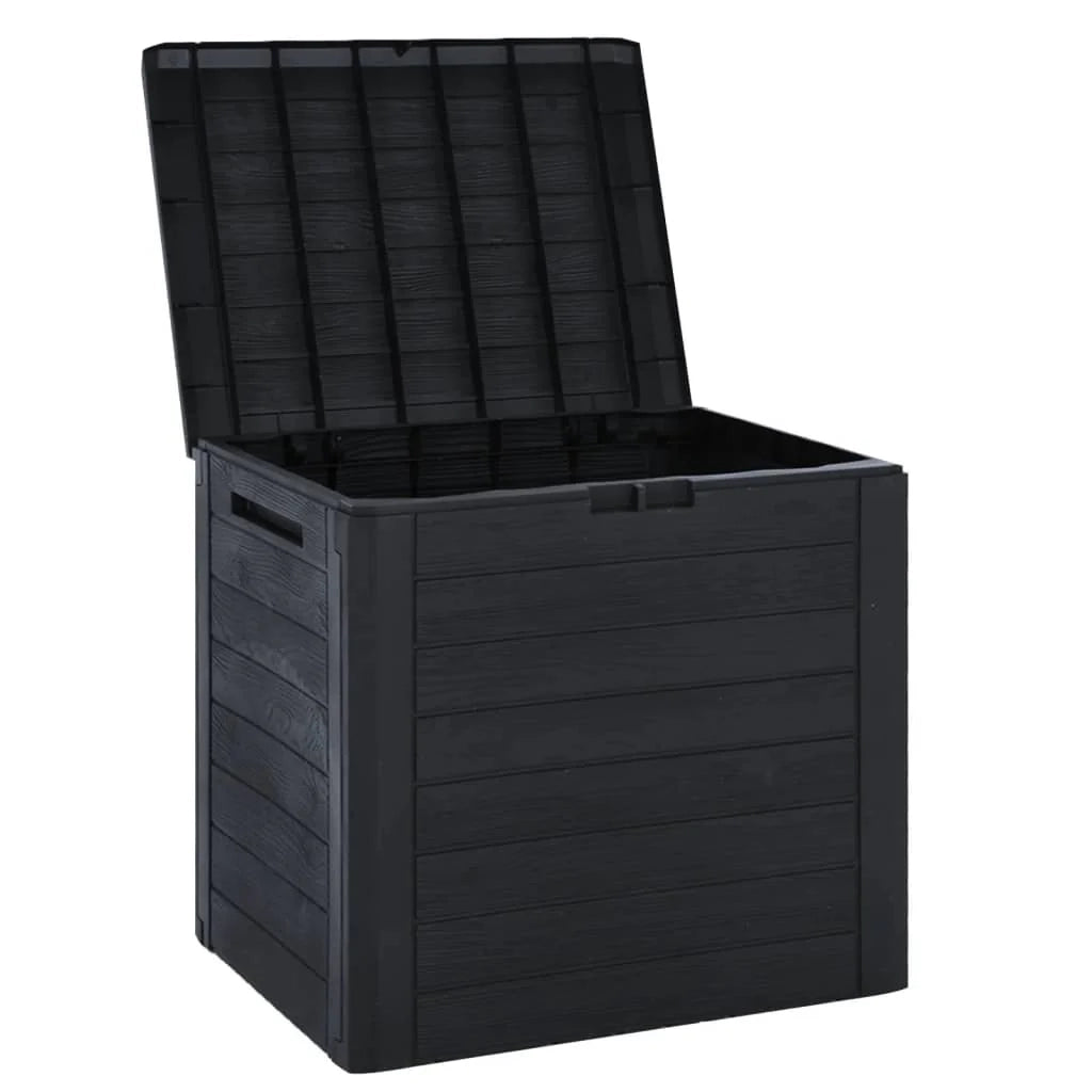 Cassetta portaoggetti da giardino color antracite 58,5 x 46 x 55 cm polipropilene 02_0013142