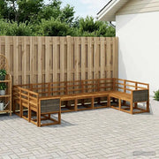 Set di divani da esterno 10 pcs Naturale