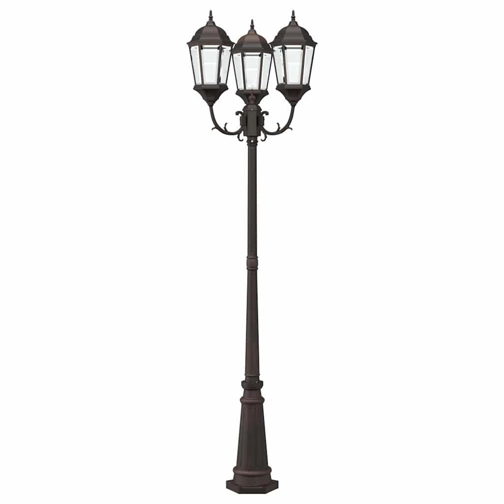 Lampada da giardino vintage 61 x 53 x 235 cm che dona eleganza e sicurezza ai vialetti esterni in alluminio bronzo 02_0058410