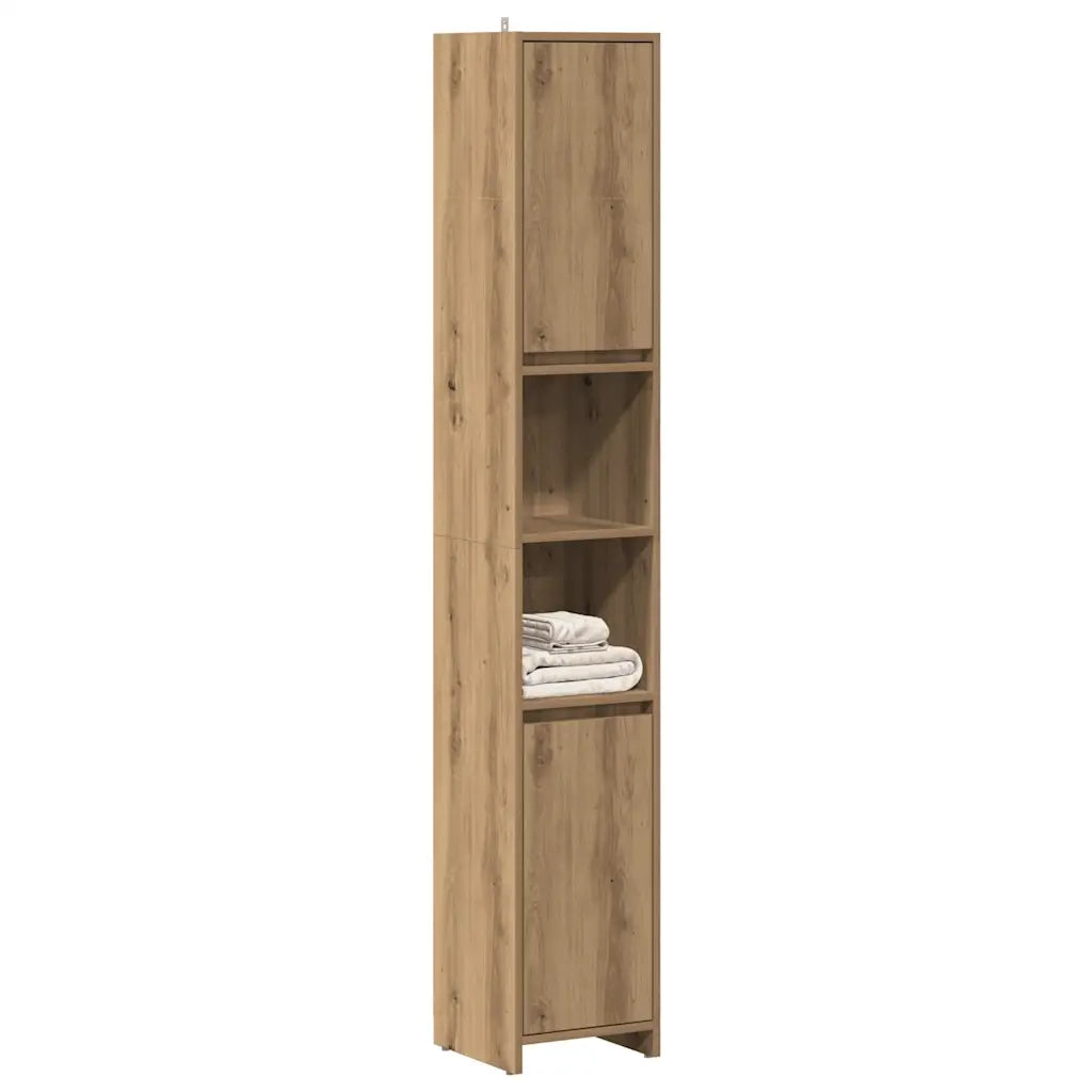 Mobile da Bagno Rovere Artigianale 30x30x183,5 cm in Truciolato