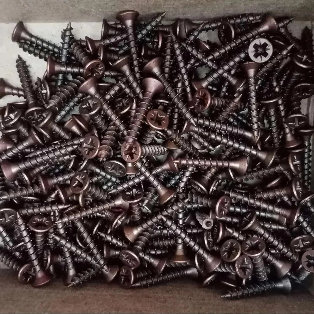 Vite 5,0x25mm - 100pz tps testa conica bronzata per legno truciolare