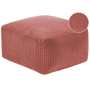 Moderno Pouf Intrecciato da Salotto 50 x 30 cm Motivo Rosso Chiaro
