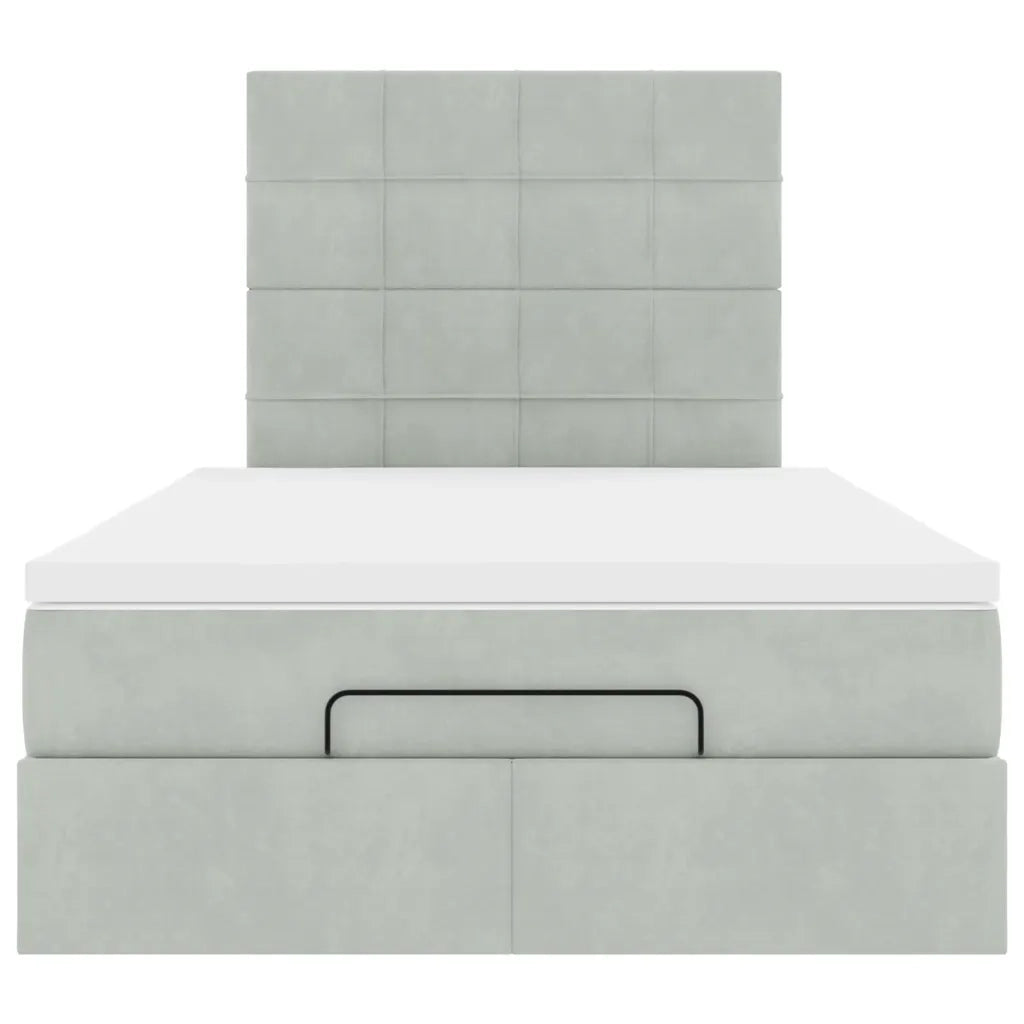 Struttura Letto Pouf con Materassi 120x190 cm Velluto 3313457