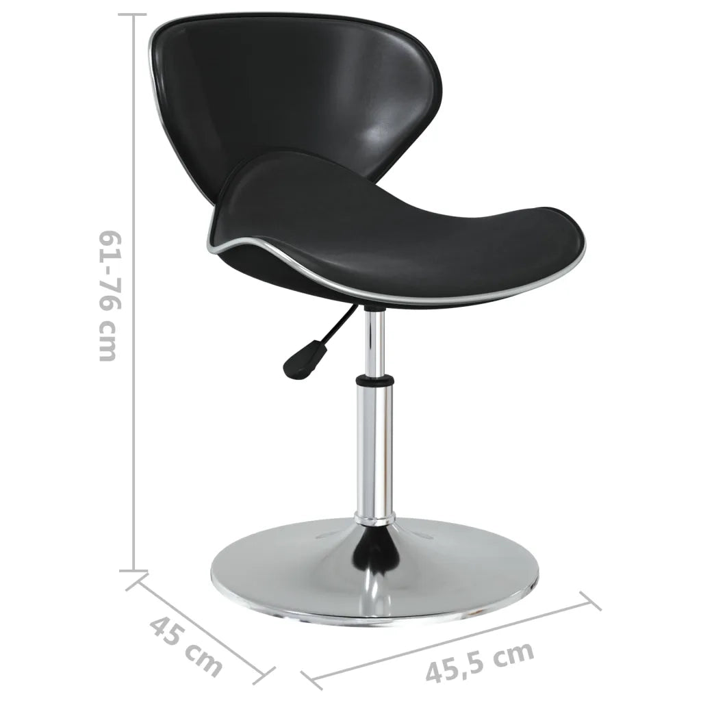 Sedie da Pranzo 2 pz Nere in Similpelle 335120