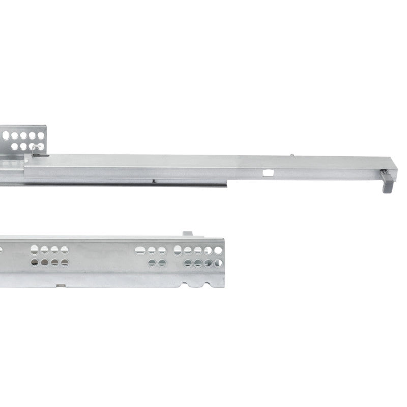 Set di guide per cassetti a scomparsa Silver, estrazione totale, chiusura soft, Profondità 300 mm, Acciaio, Zincato b..