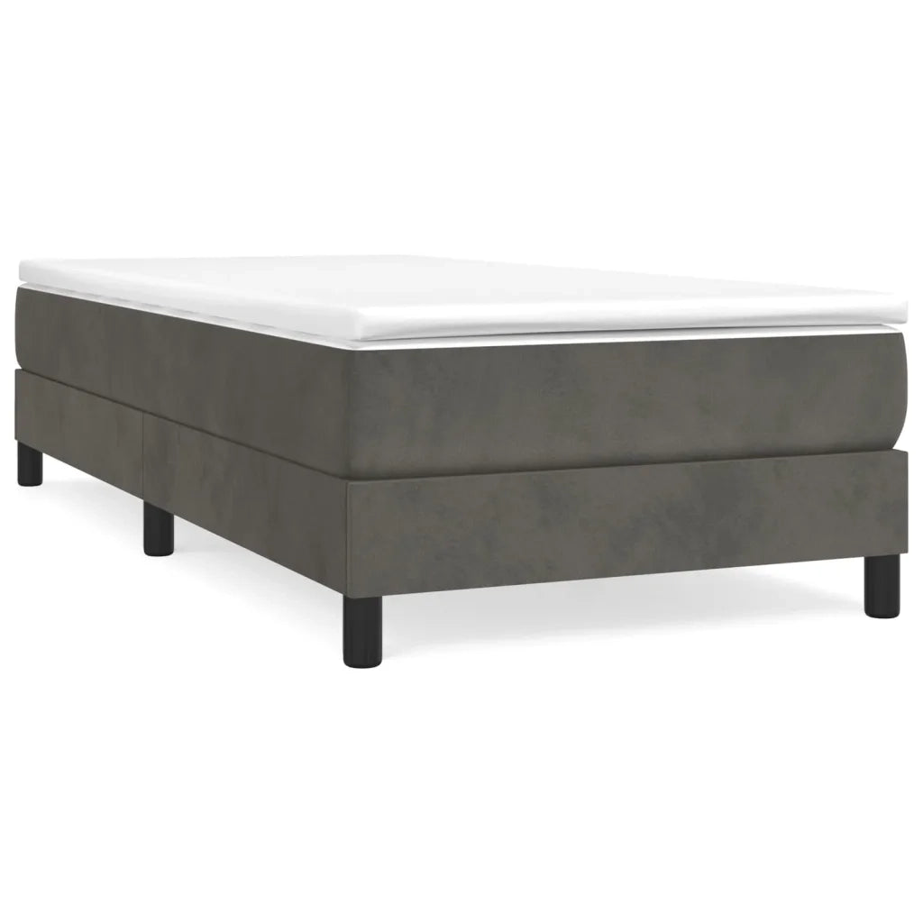 Struttura Letto a Rete a Molle Grigio Scuro 80x200 cm Velluto 3120737