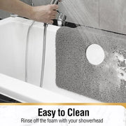 Mat Douchemat Quadrato 60 x 60 cm Antiscivolo con PVC morbido e asciugabile in bagno, colore grigio
