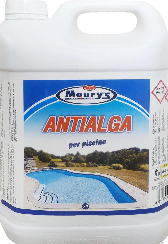 MAURY'S ANTIALGHE TRATTAMENTO SCHIARENTE PER PISCINA 5 LT