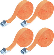4 set di cinghie di trazione, cinghie di trazione regolabili, robuste cinghie di trazione con gancio per portatori di bicicletta, motocicli, camion, rimorchi, bagagliai, portabagagli di auto, cinghie di trazione - 5 m