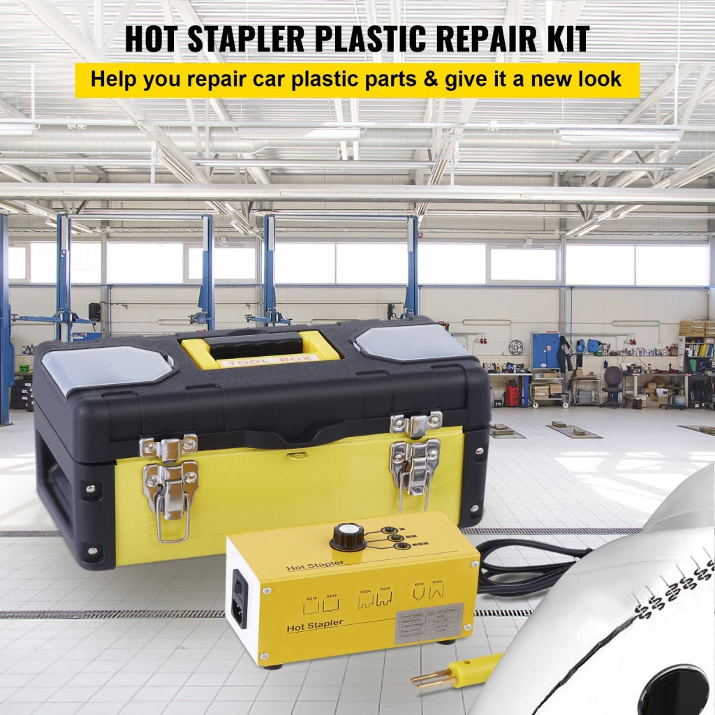 Kit Saldatrice per Plastica a Caldo 20W 220V con 600 Graffette per Riparazione Paraurti Auto e Bricolage Robusto e Pratico