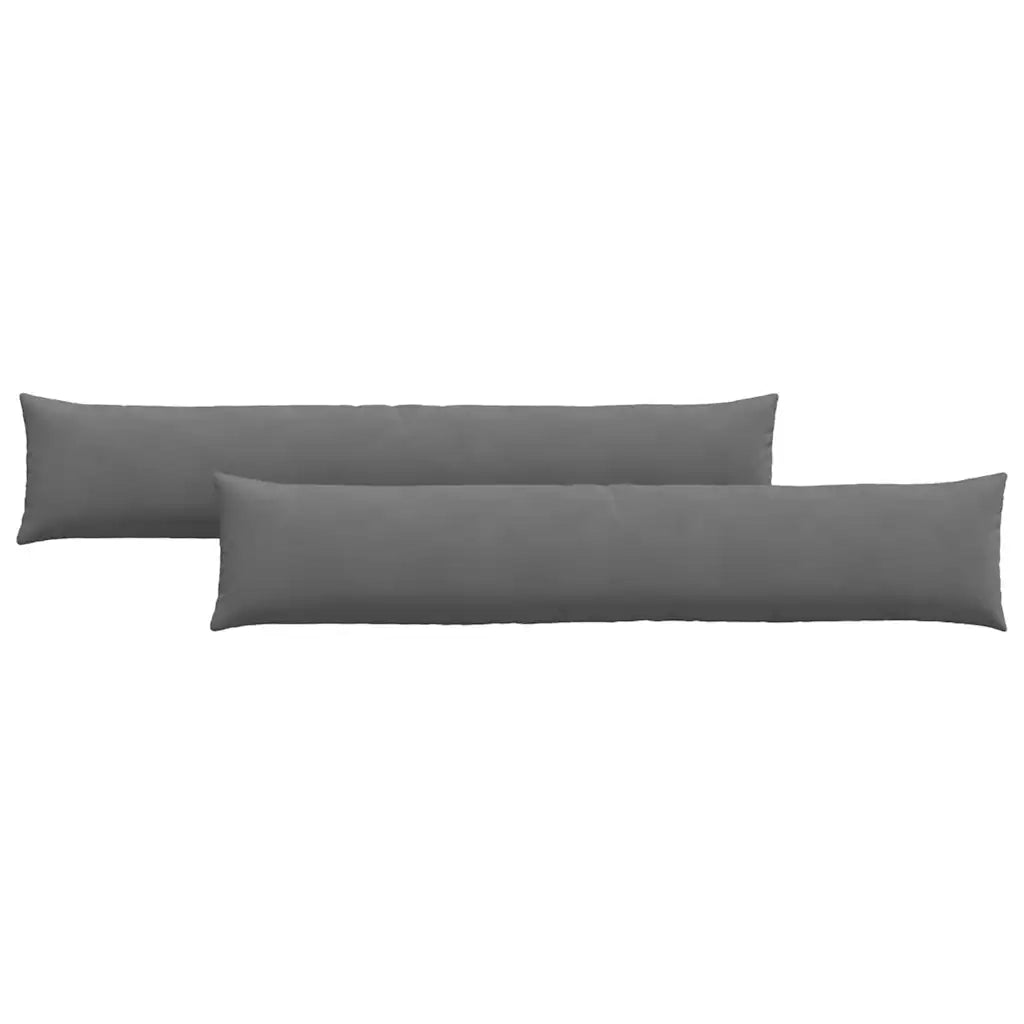 Cuscini da Divano 2 pz | Cuscini per sedie Grigio scuro 200 x 40 cm Tessuto