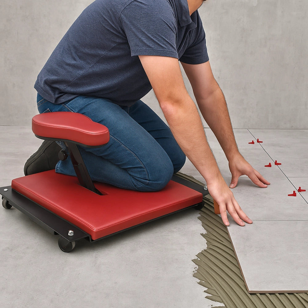 Seggiolino nelson regolabile inginocchiatoio con ruote posa piastrelle