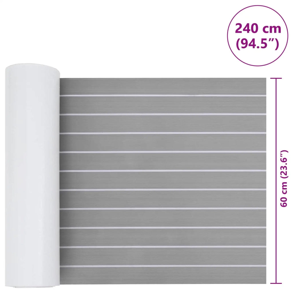Tappetino per Barche Grigio chiaro e bianco 240 x 60 cm EVA CFW4409342