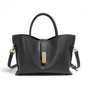 Borsa a tracolla da donna in vera pelle, nera