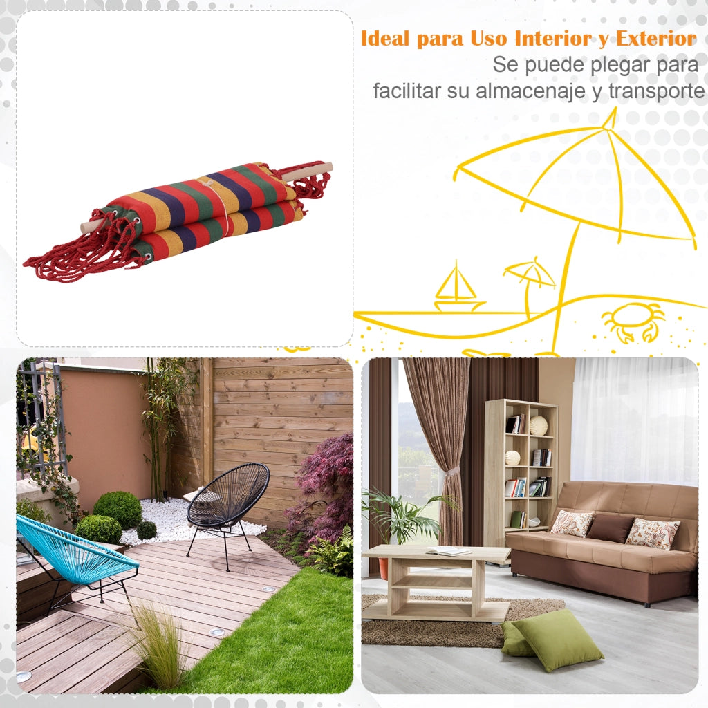 Sedia Amaca Sospesa ¨C Xylo ¨C Tessuto Cotone Poliestere Multicolore 100x60x100 cm Carico 100 kg