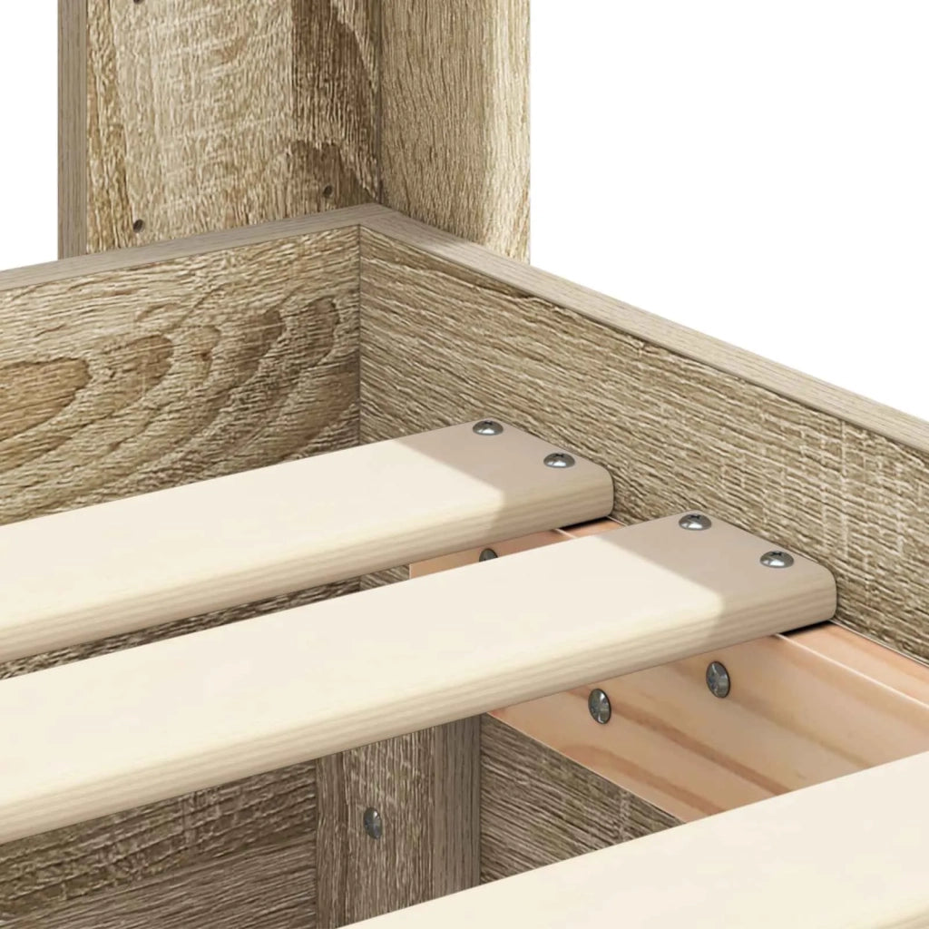 Struttura del letto con stoccaggio e testata Rovere Sonoma 3414349