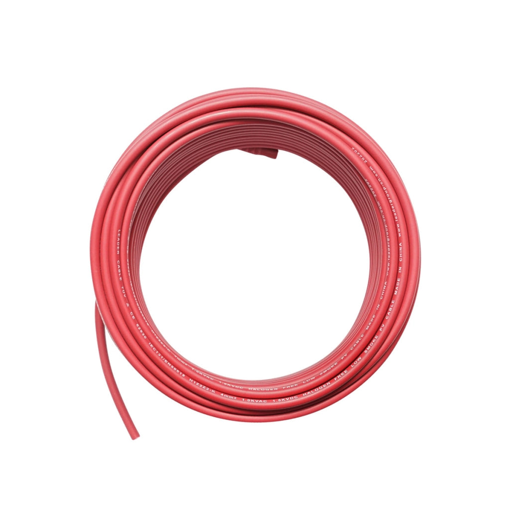 Cavo per pannello solare 4mmx20m rosso 1,5KV, H1Z2Z2-K Leader