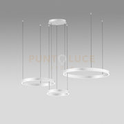 CRISEIDE S/3D - LAMPADARIO A SOSPENSIONE 3 LUCI BIANCO A LED DIMMERABILE 100W(25W+35W+40W) 5300LM 3000K