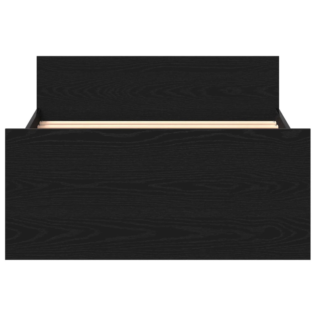 Struttura letto con testata Rovere Nero 80 x 200 cm