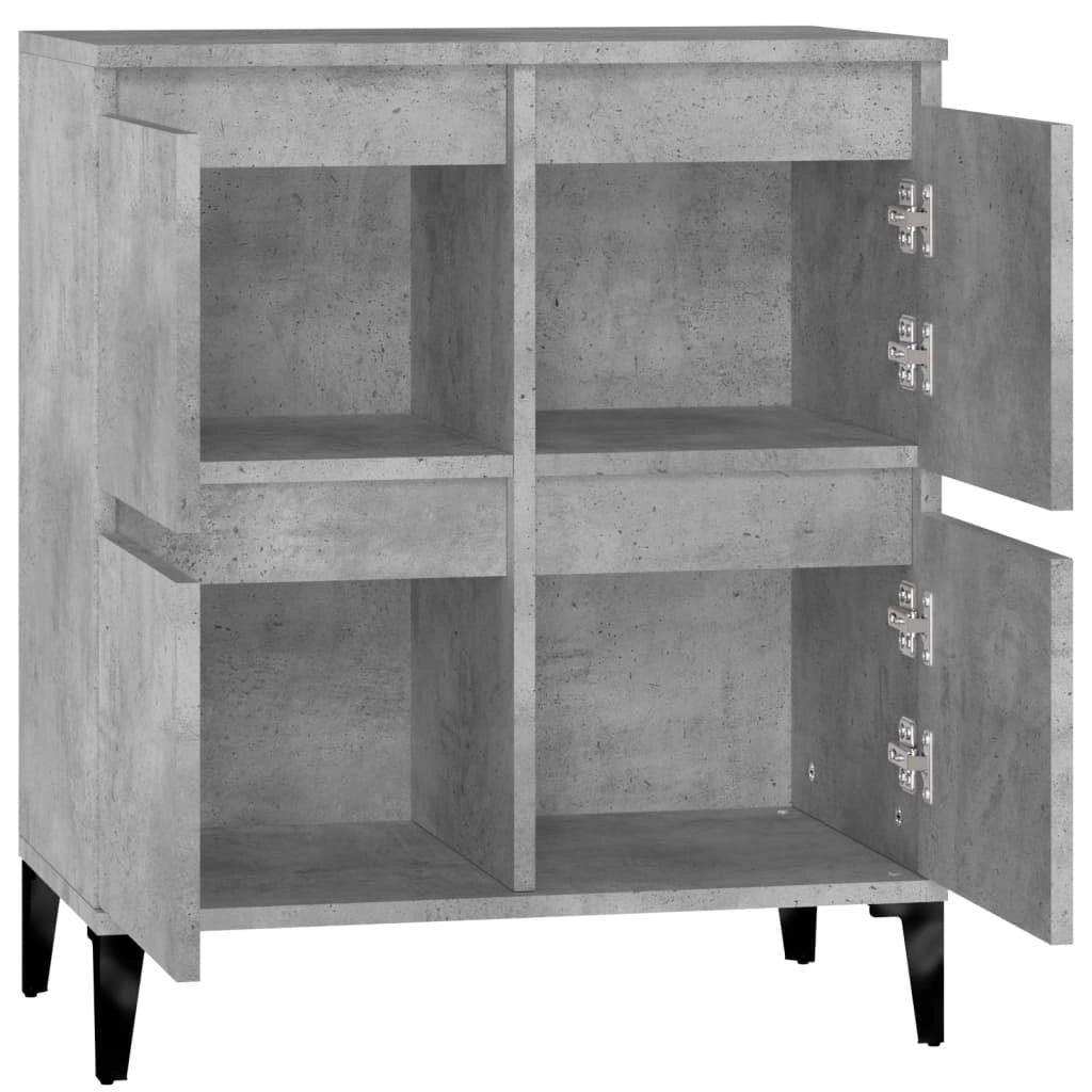 Buffet credenza cassettiera armadio mobile contenitore organizer per cucina soggiorno salotto 60 x 35 x 70 cm legno ingegnerizzato grigio 02_0031968