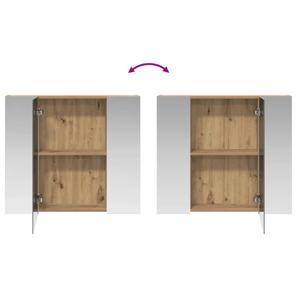Mobiletto per specchio da bagno con porta Rovere Artigianale 889110