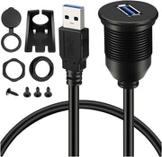 Cavo di allaccio USB 3.0 per auto, universale, per auto, camion, barca, motocicletta, pannello di controllo da installare, 1 m, impermeabile