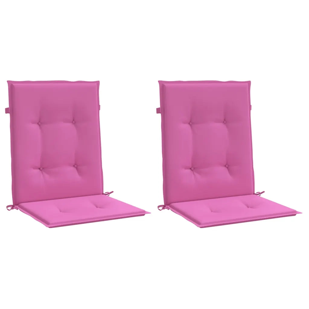 Cuscini per Sedia con Schienale Basso 2 pz Rosa in Tessutocod mxl 94441