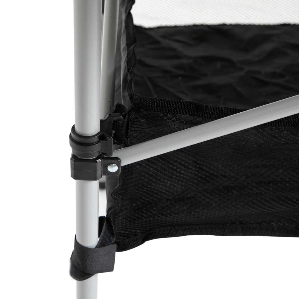 Tavolo Pieghevole con Rete e Borsa ¨C zephmum ¨C Grigio 70x70x69 cm