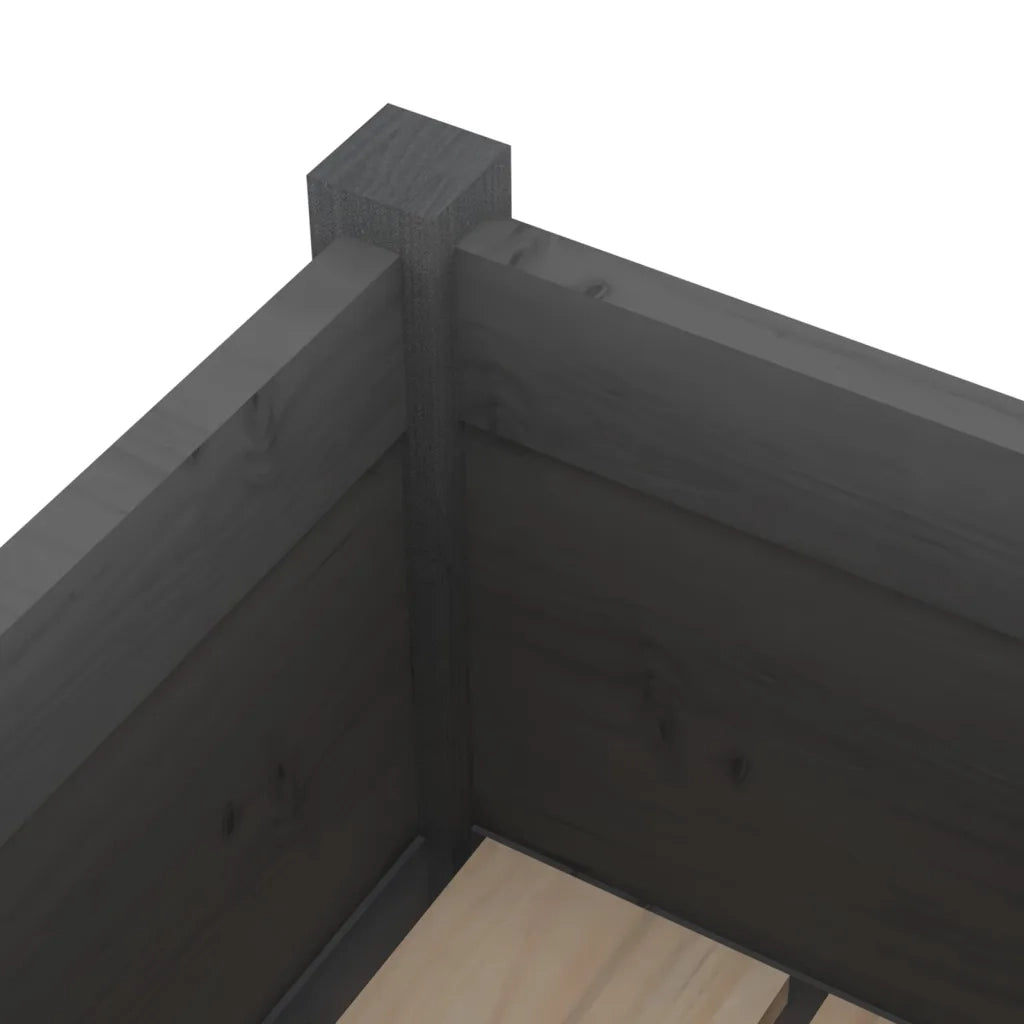 Fioriere da Giardino 2 pz Grigie 70x70x70 cm in Legno di Pino 810814