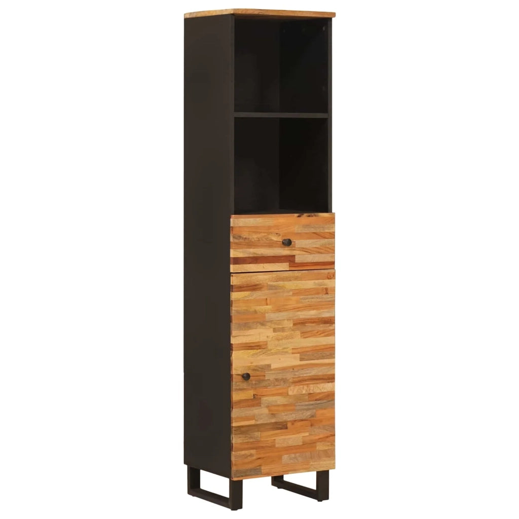 Set da Bagno con porta 5 pcs Naturale Legno di mango massello 3310105