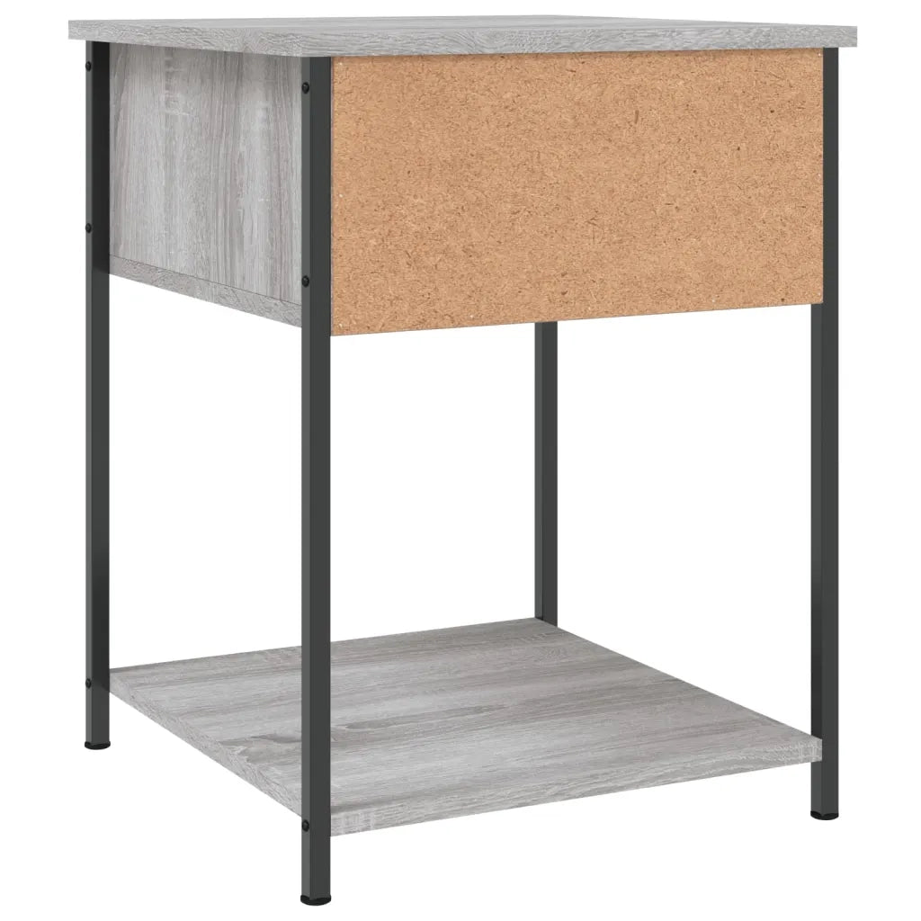 Set di 2 Comodini | Armadio da Notte | Mobiletto da notte Grigio Sonoma 44x45x58 cm in Legno Multistrato