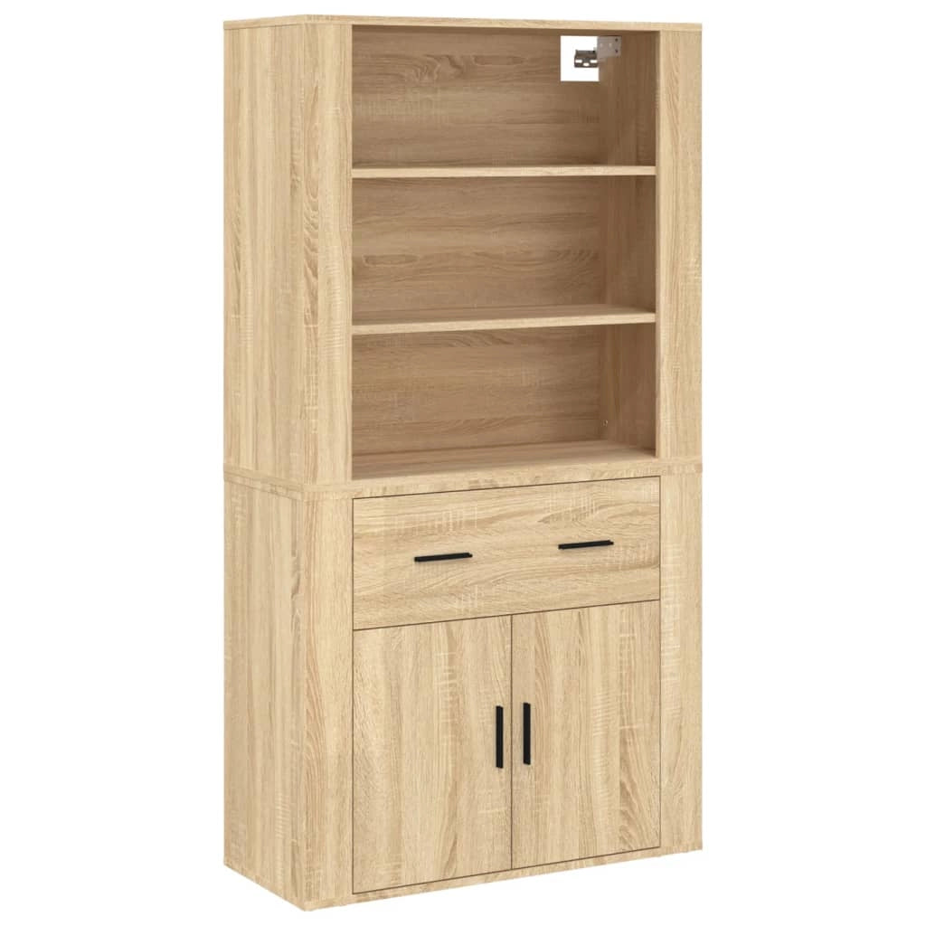 Buffet credenza cassettiera armadio mobile contenitore organizer cucina soggiorno salotto legno ingegnerizzato Sonoma alto marrone 02_0034217